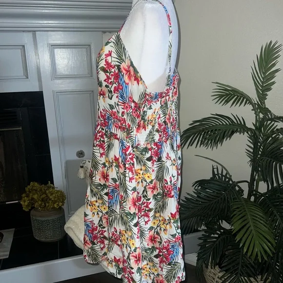 NWT New Look Multicolor Floral Tropical Dress - Picture 4 of 10